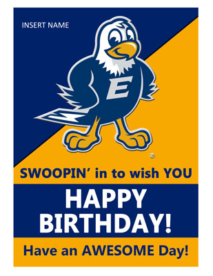 birthday card with swoop