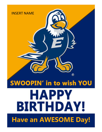 birthday card with swoop