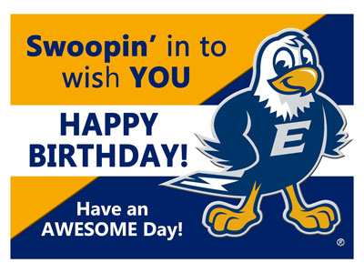 birthday card with swoop