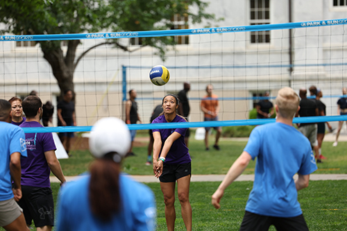 volleyball on the quad